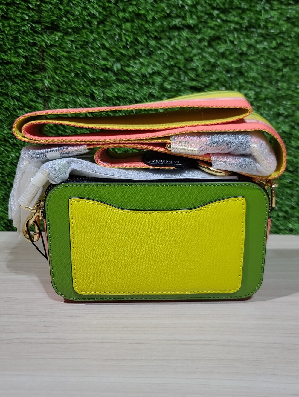 Marc Jacobs The Snapshot Colorblock Crossbody Bag / Peridot Multi NWT - Picture 4 of 10